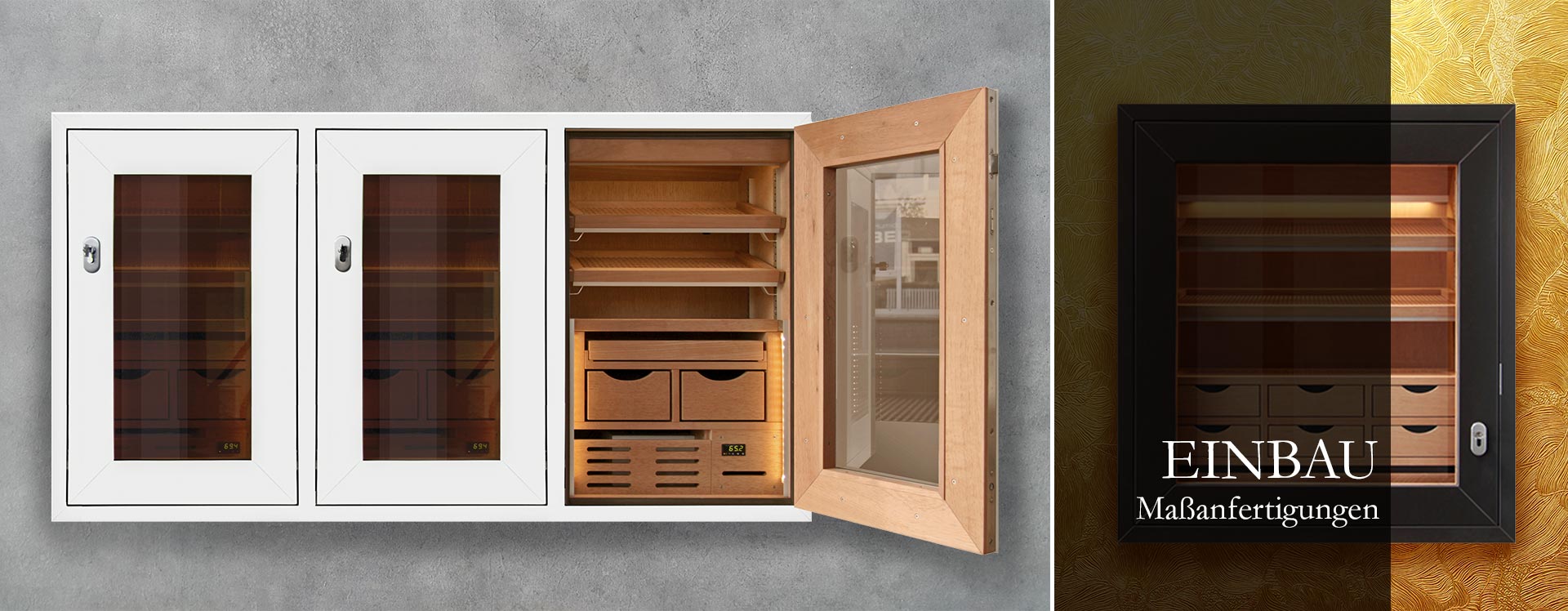 Einbauhumidore für kleine und große Sammlungen » GERBER Humidor